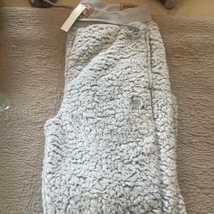 PINK high waist Sherpa joggers size medium